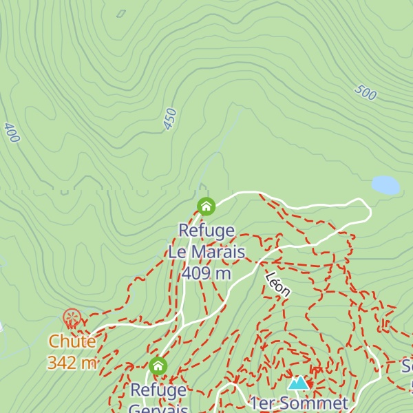 Map of Refuge Le Marais