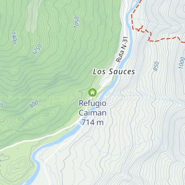 Map of Refugio Caiman