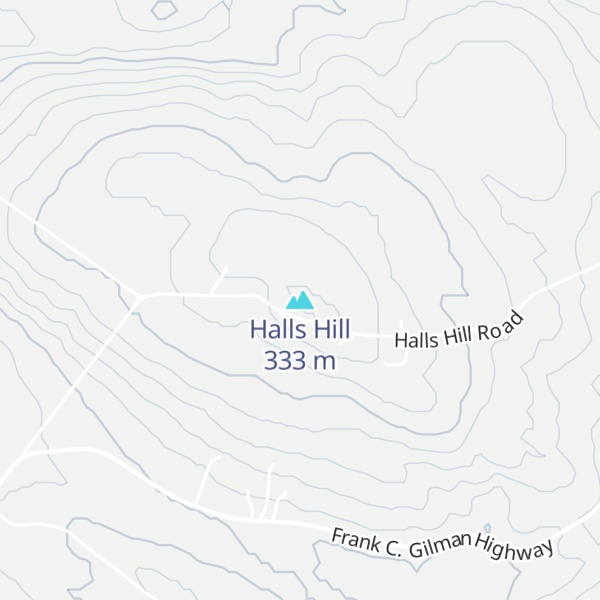 Map of Halls Hill