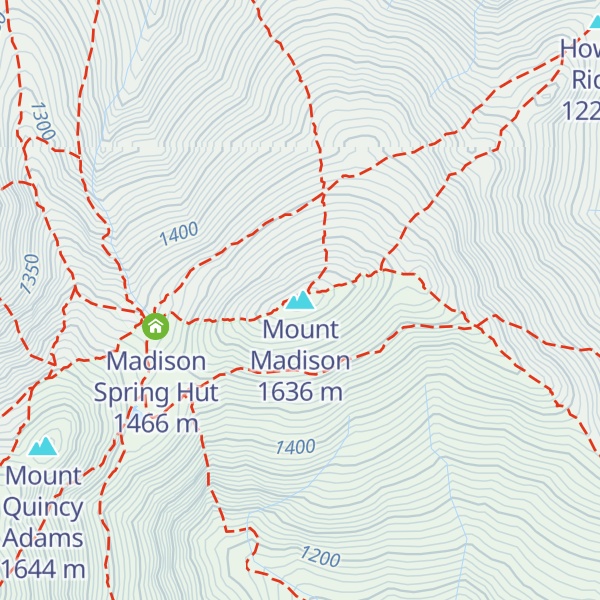Map of Mount Madison