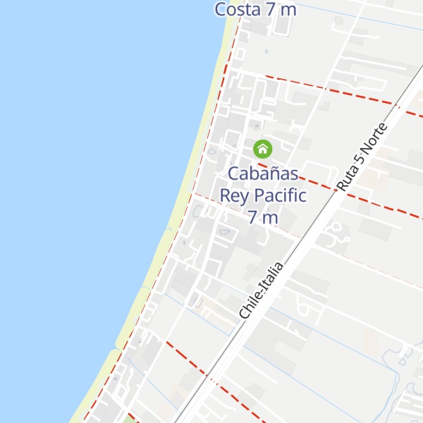 Map of Cabañas Mar Serena