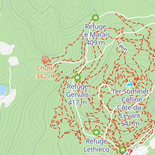 Map of Refuge Gervais