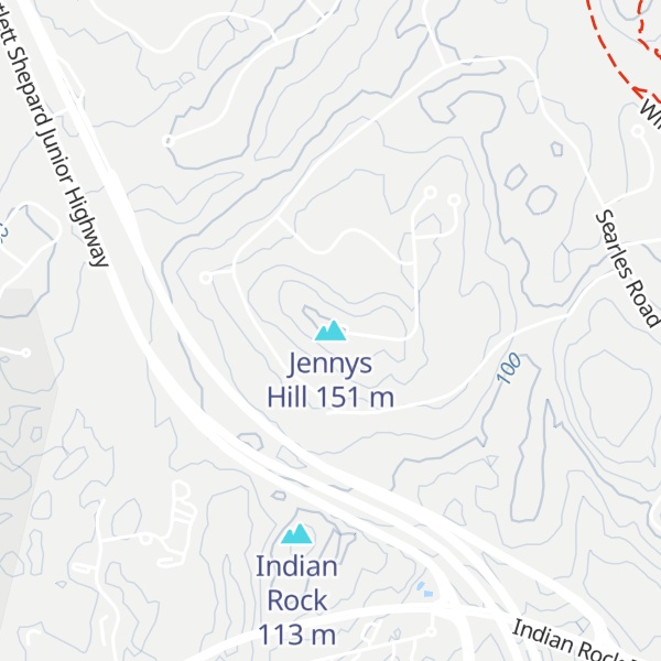 Map of Jennys Hill