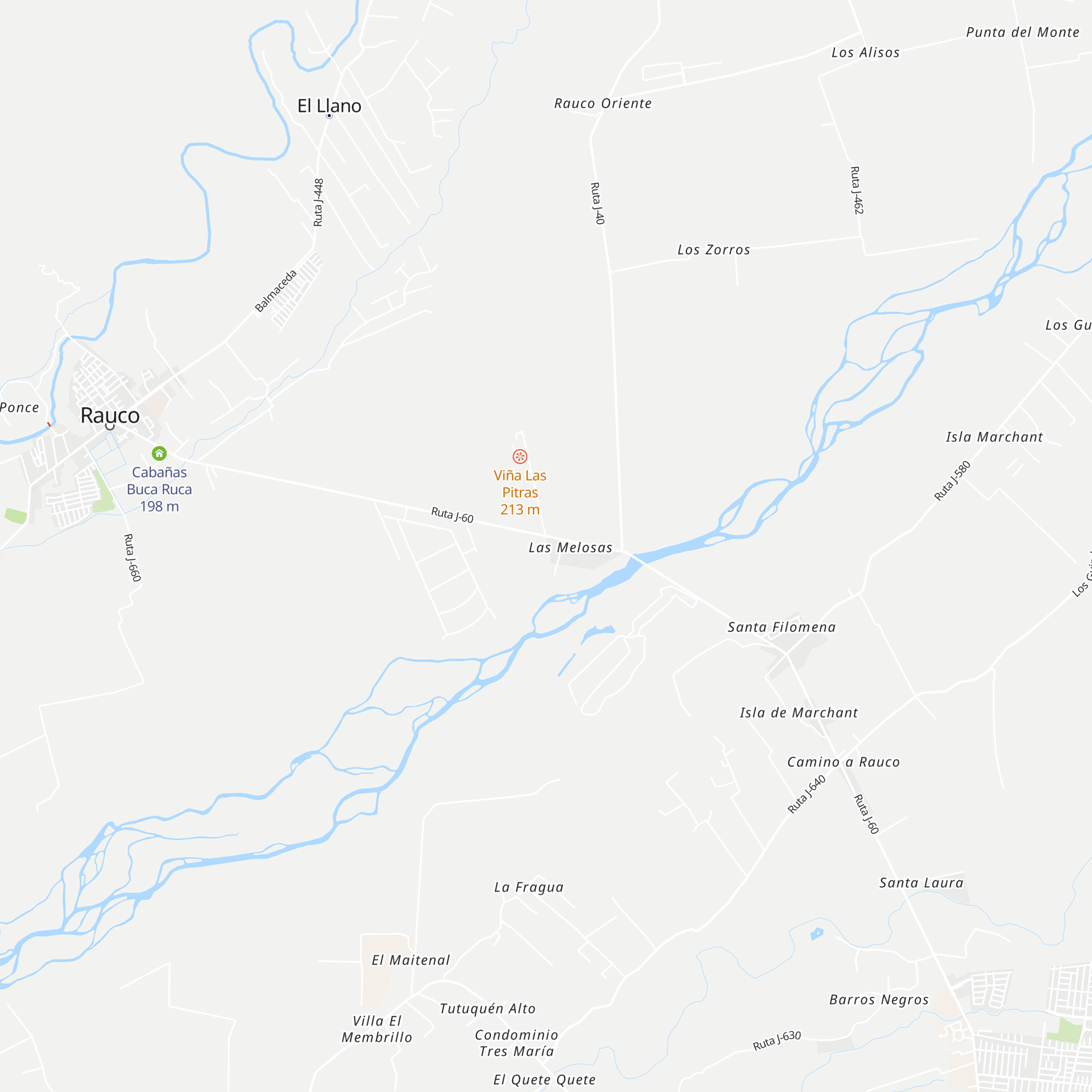 Cabañas El Puente map