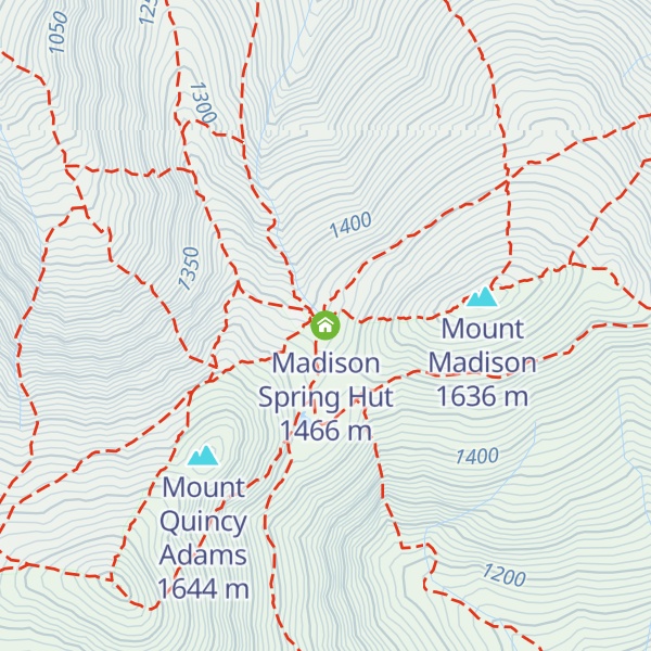 Map of Madison Spring Hut