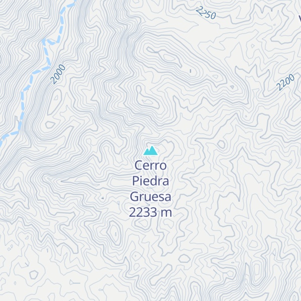 Map of Cerro Piedra Gruesa