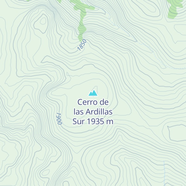 Map of Cerro de las Ardillas Sur