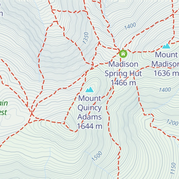 Map of Mount Quincy Adams