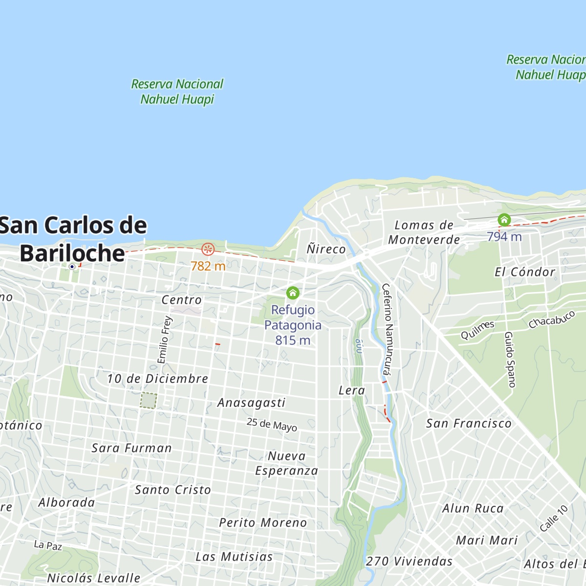 Refugio Patagonia map