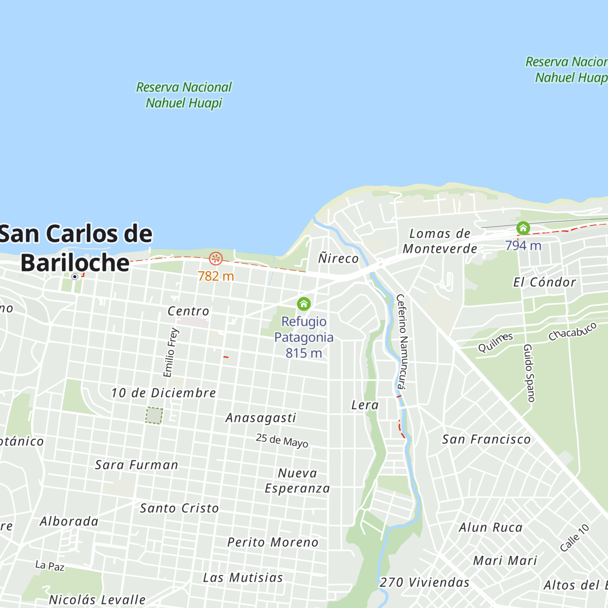 Refugio Patagonia map