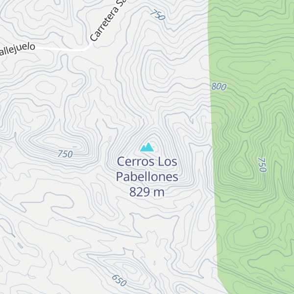Map of Cerros Los Pabellones