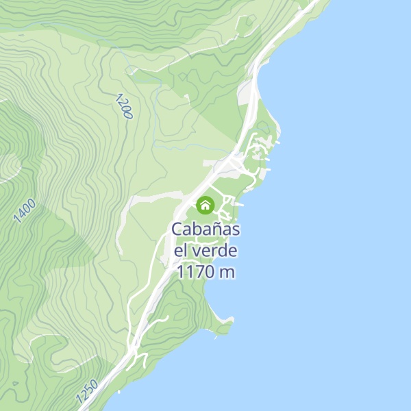 Map of Cabañas el verde