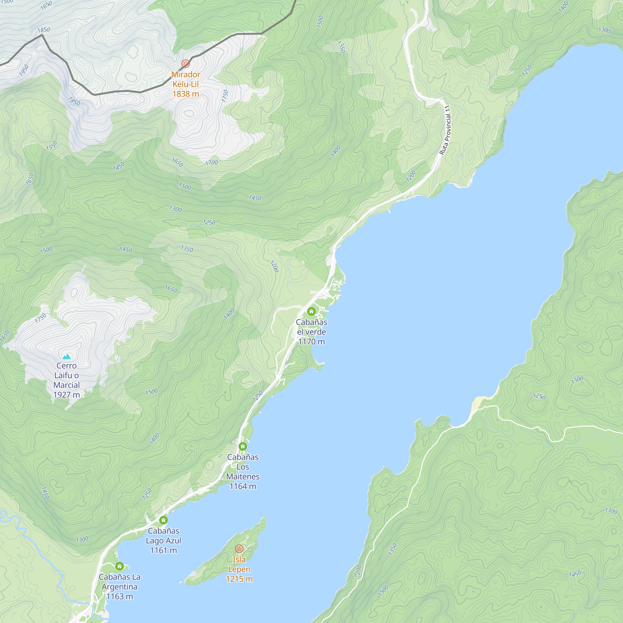 Cabañas el verde map