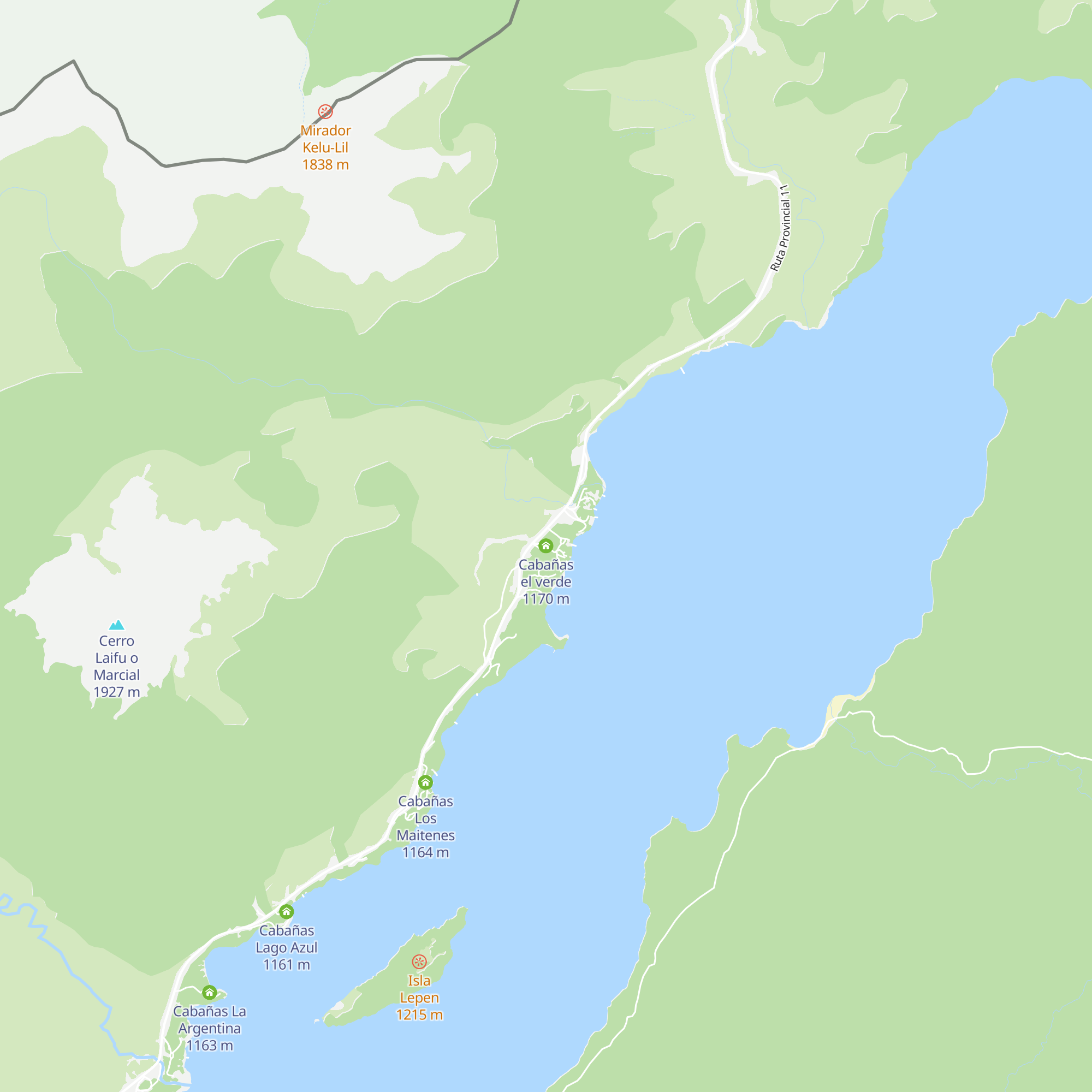 Cabañas el verde map