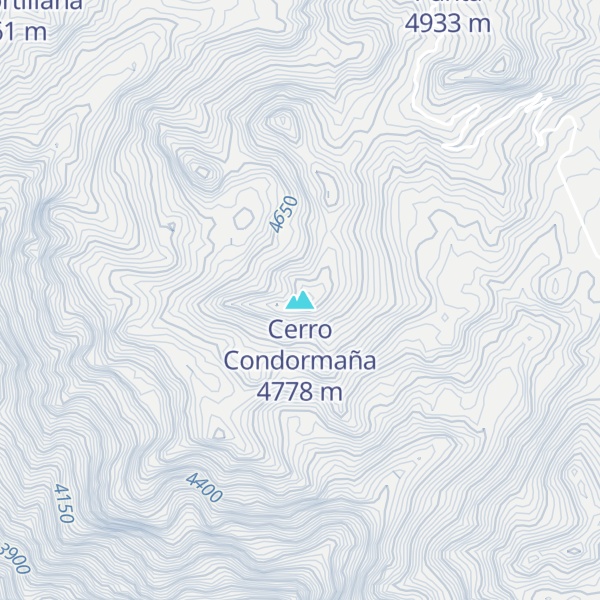 Map of Cerro Condormaña