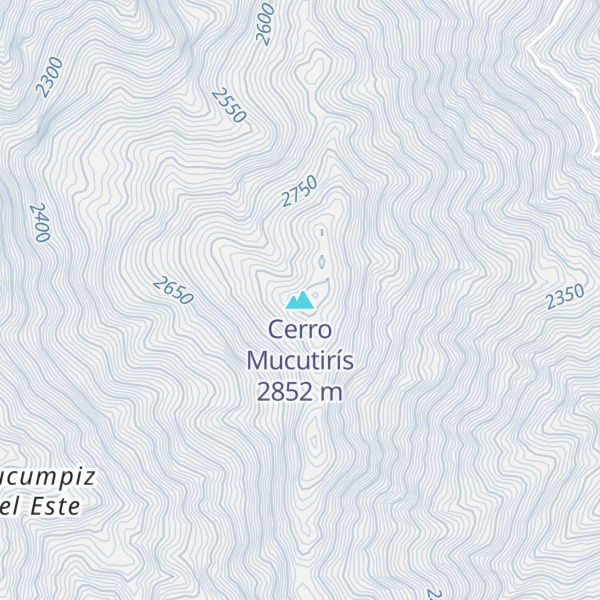 Map of Cerro Mucutirís