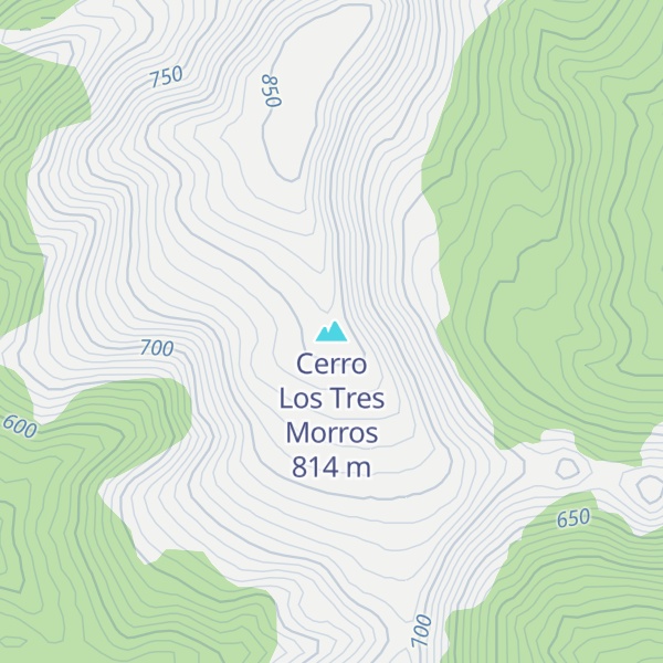 Map of Cerro Los Tres Morros