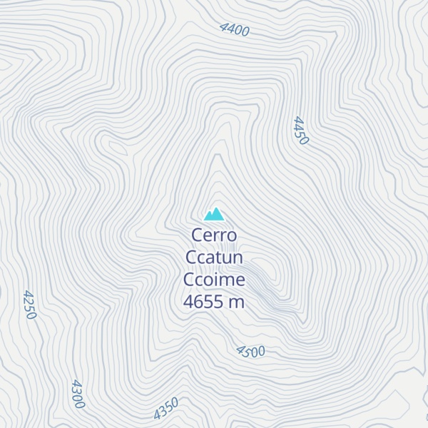 Map of Cerro Ccatun Ccoime