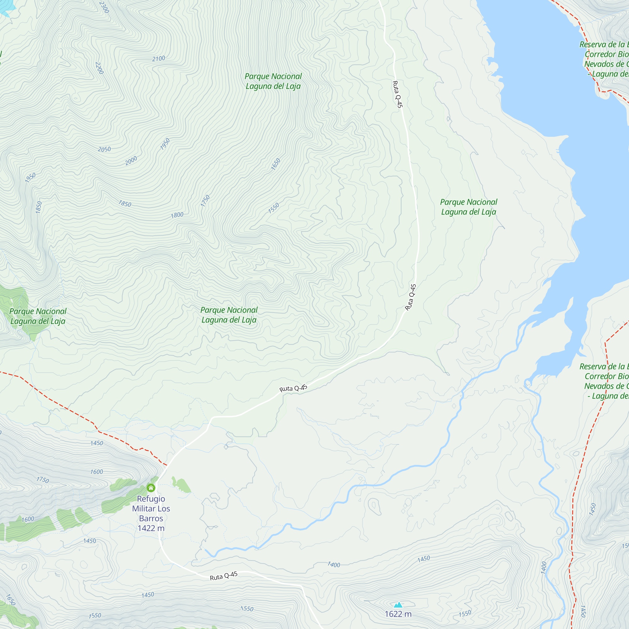 Refugio Militar map