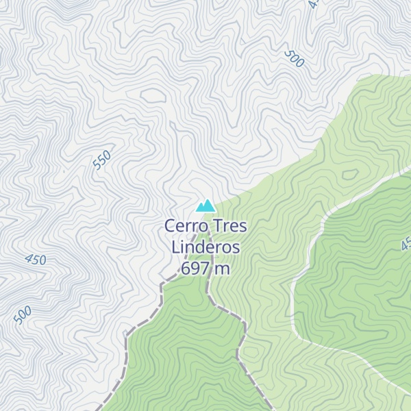 Map of Cerro Tres Linderos