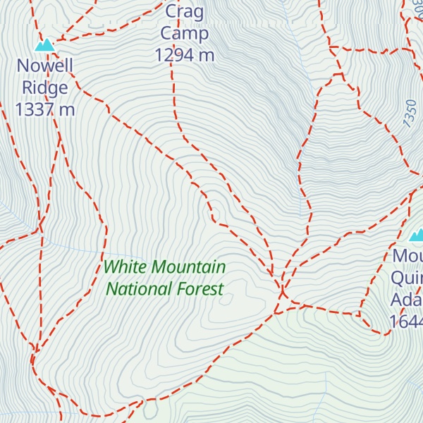 Map of Mount Abigail Adams