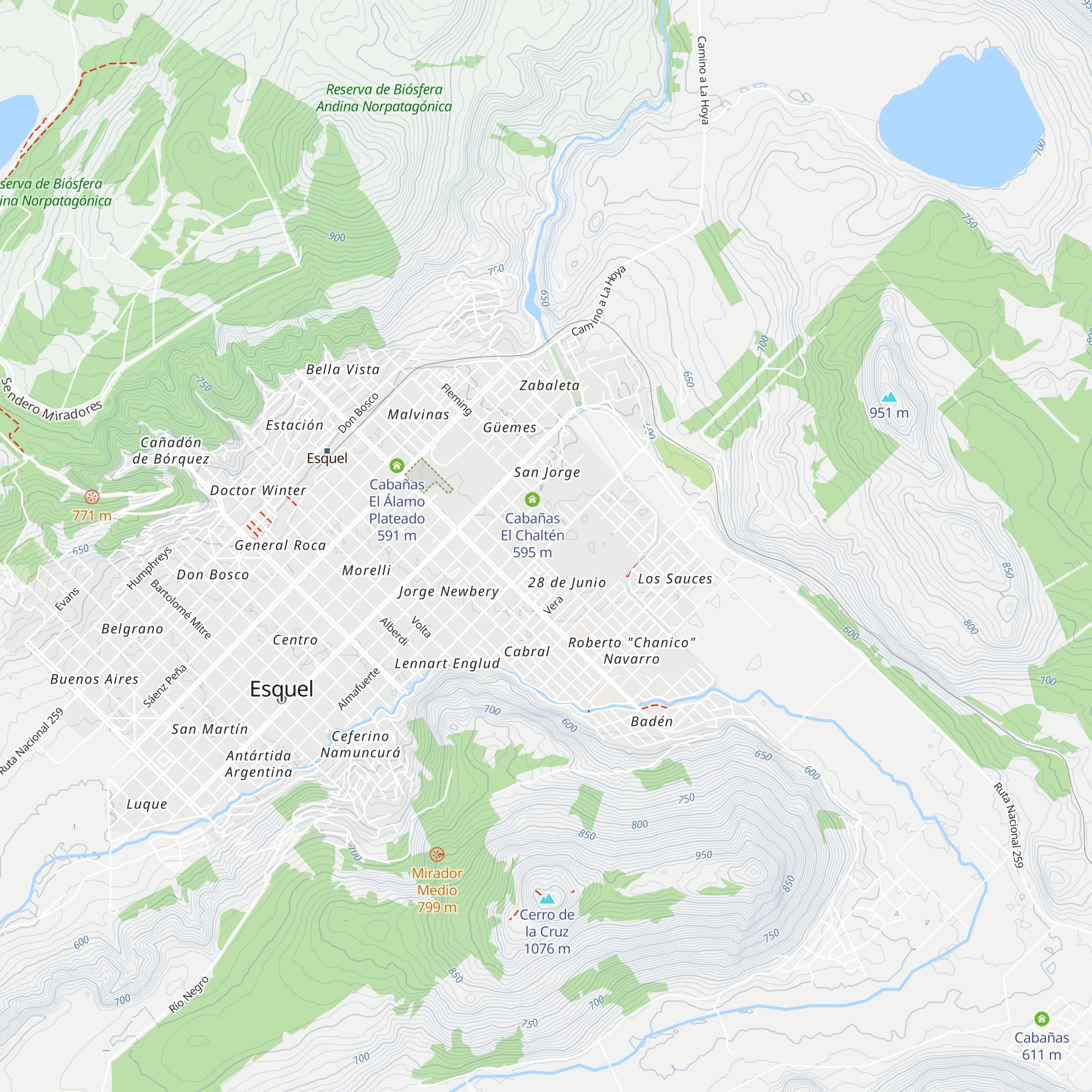 Cabañas Aires Andinos map
