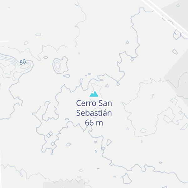 Map of Cerro San Sebastián