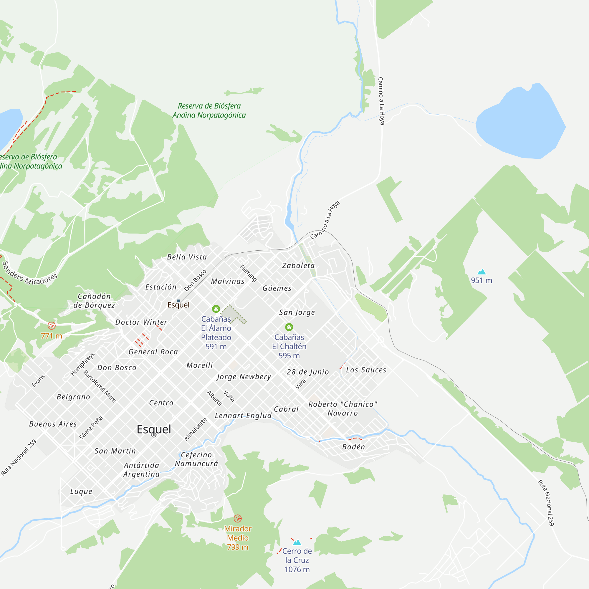 Cabañas Abelard map