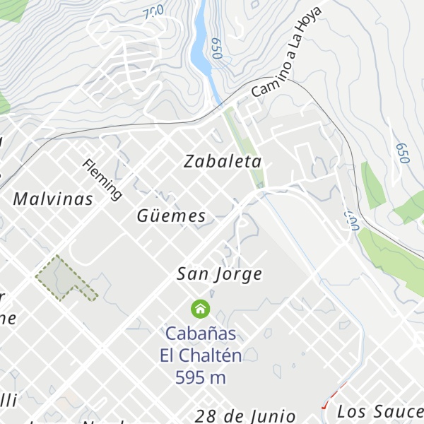 Map of Cabañas Pailalén