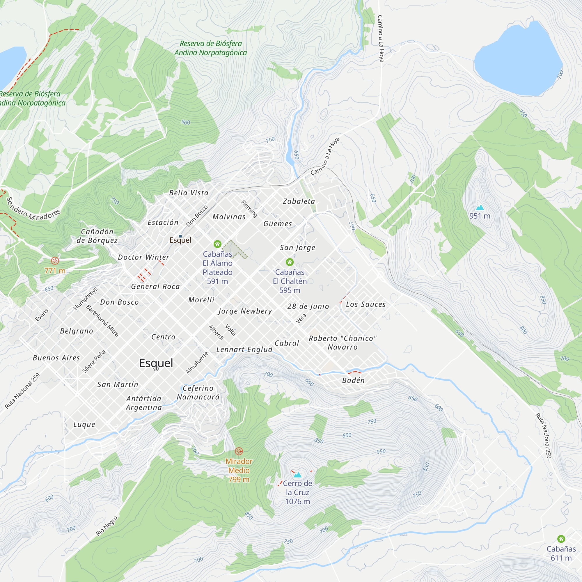 Cabañas Rayen Hue map