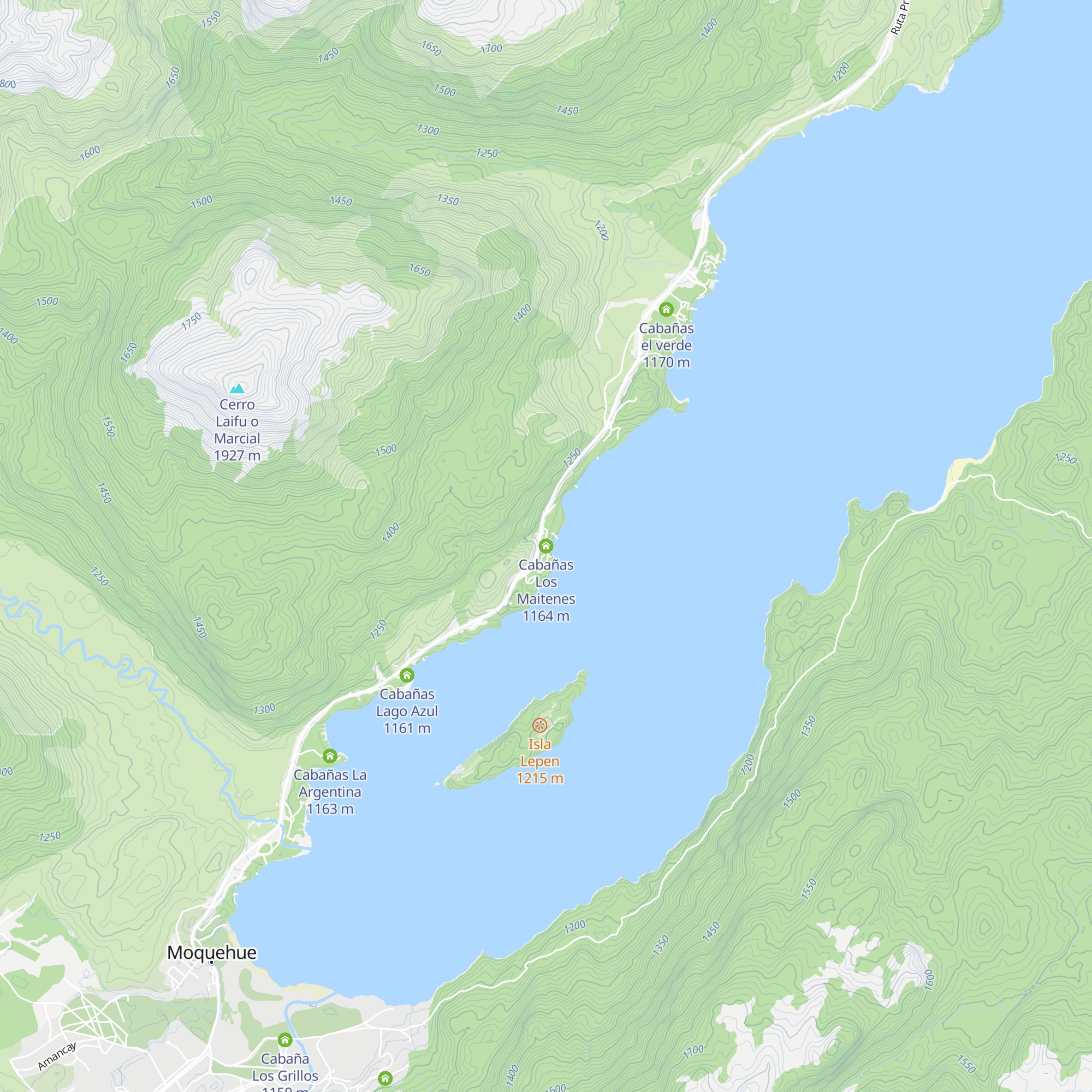 Cabañas Los Maitenes map