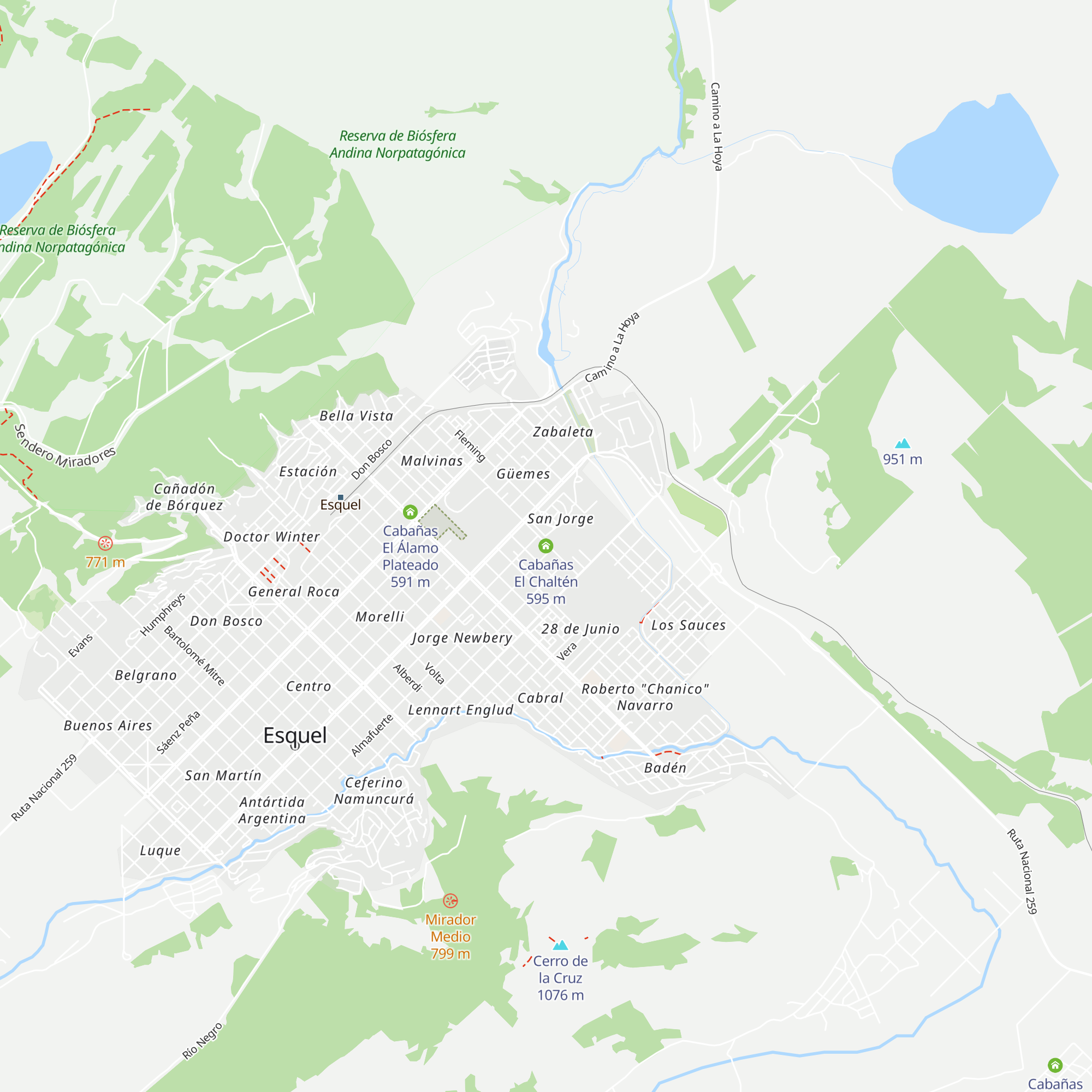 Cabañas El Chaltén map
