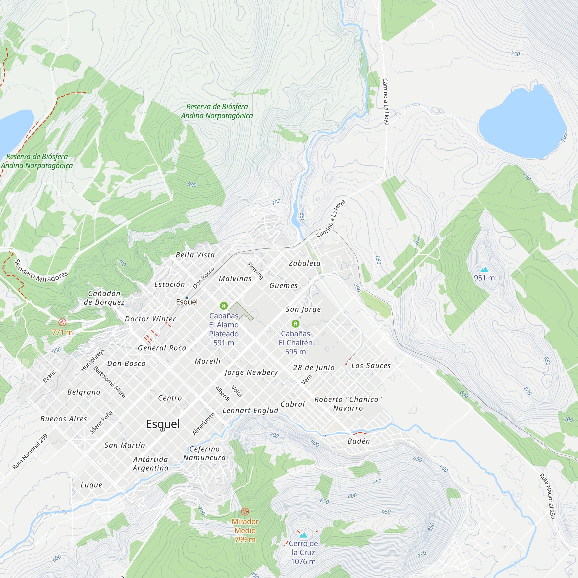 Cabañas Los Abedules map