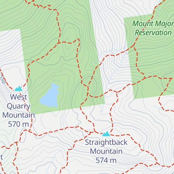 Map of North Straightback Mountain