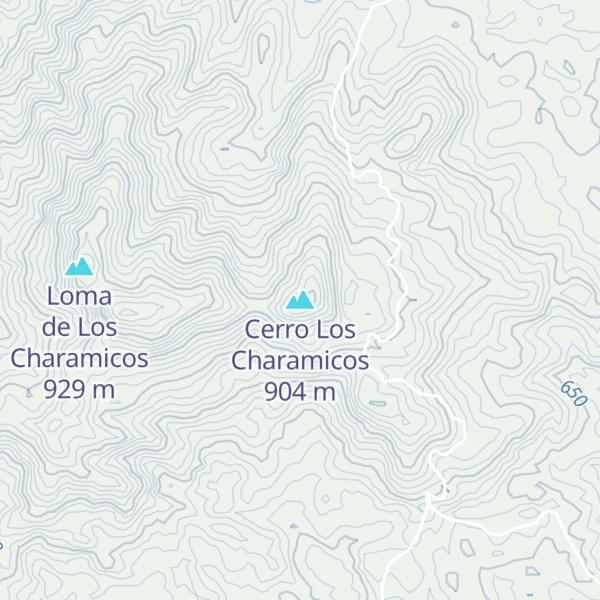 Map of Cerro Los Charamicos