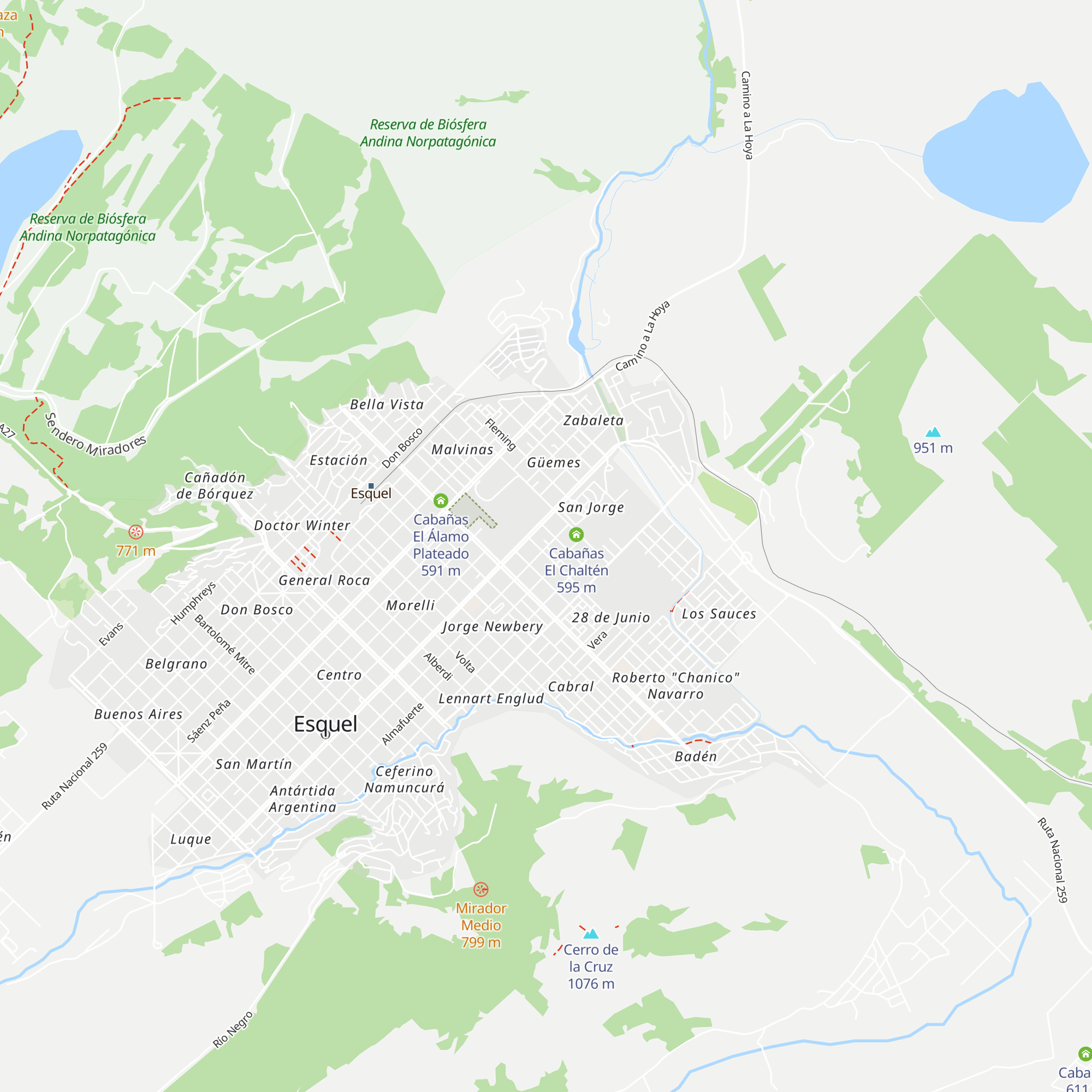 Cabañas El Rosal map