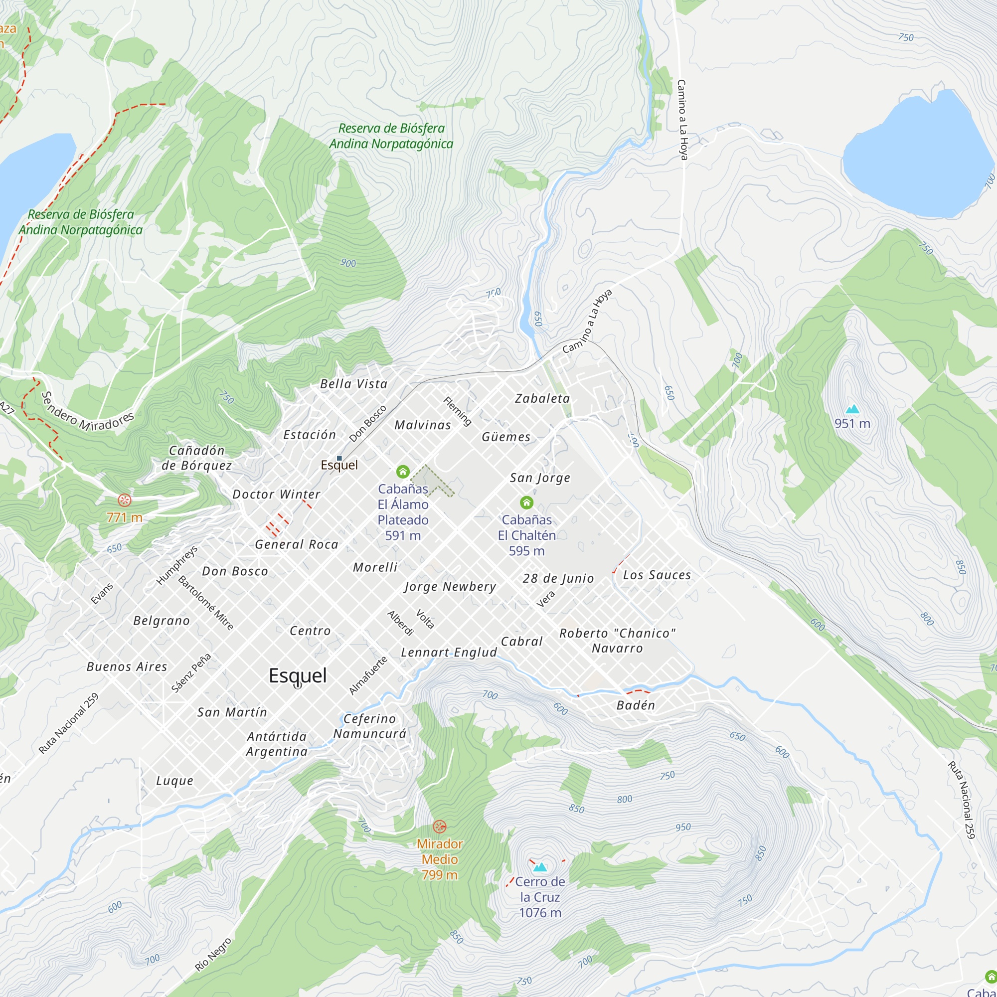 Cabañas Chamalú map