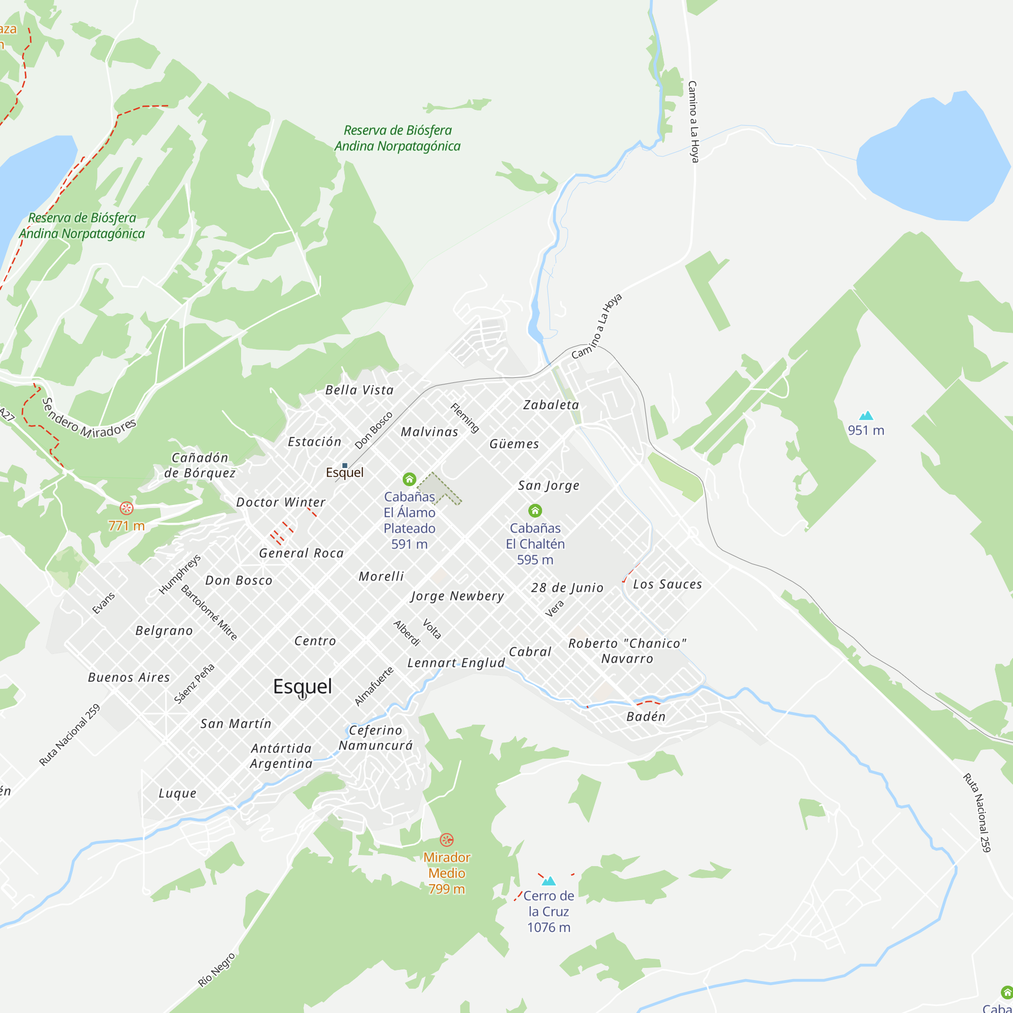 Cabañas Chamalú map