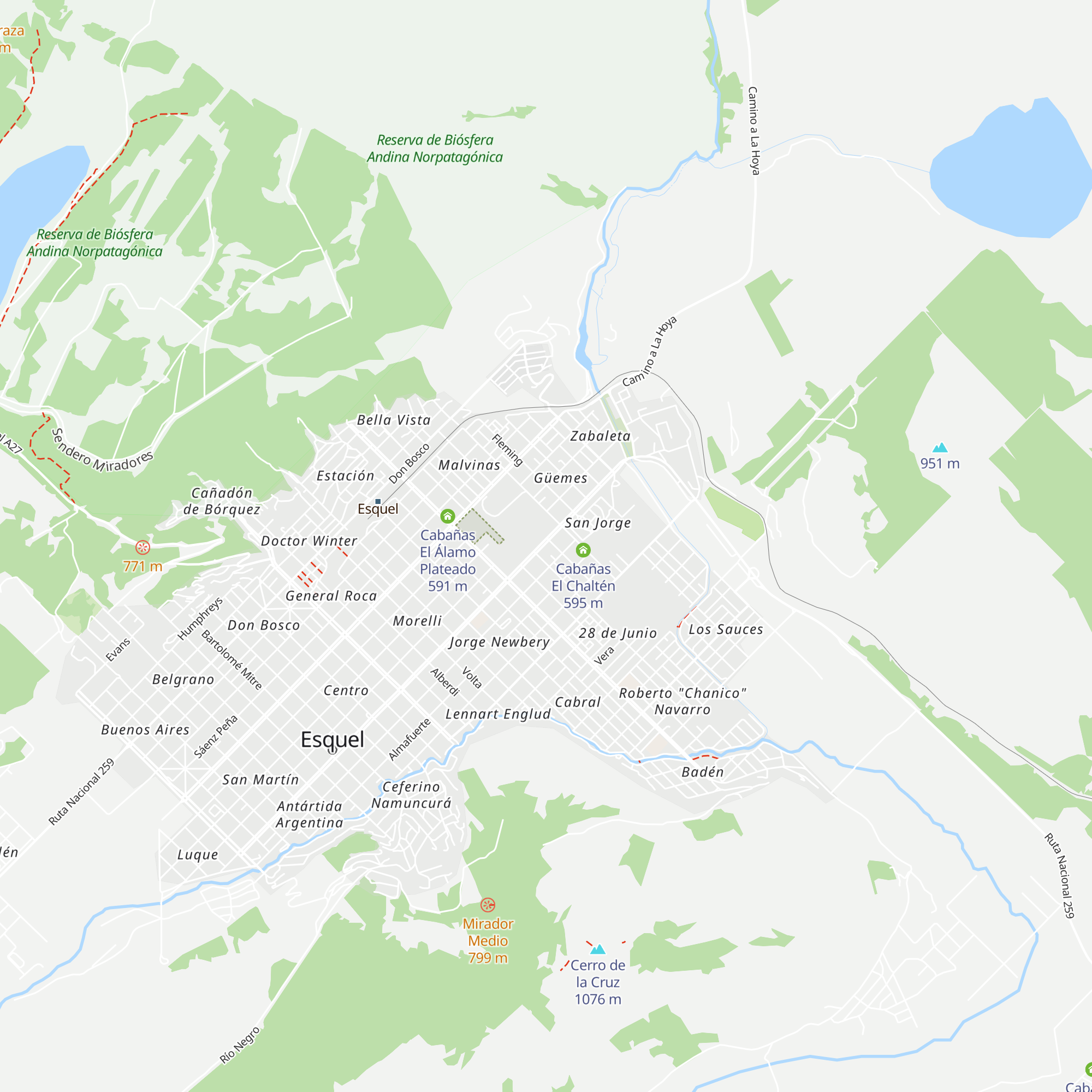 Cabañas Nativa map