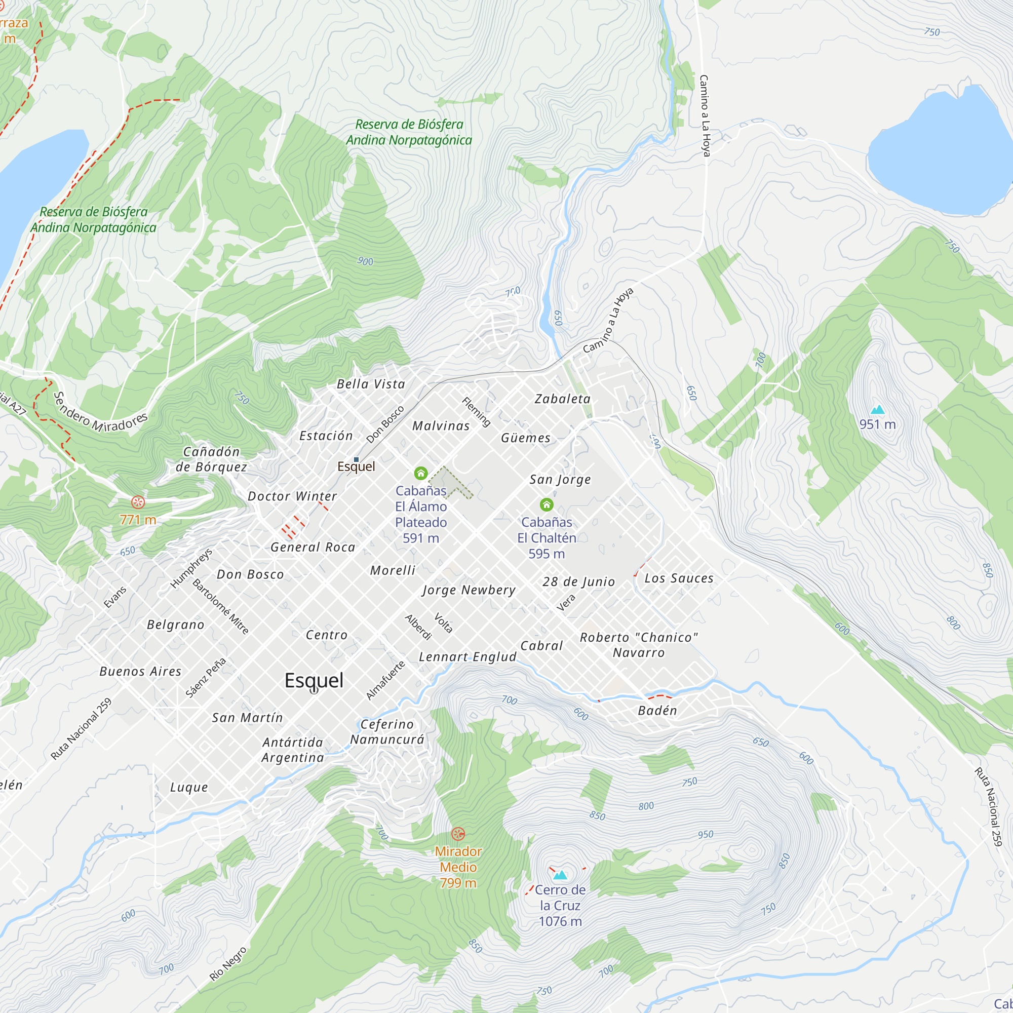 Cabañas Forestas map