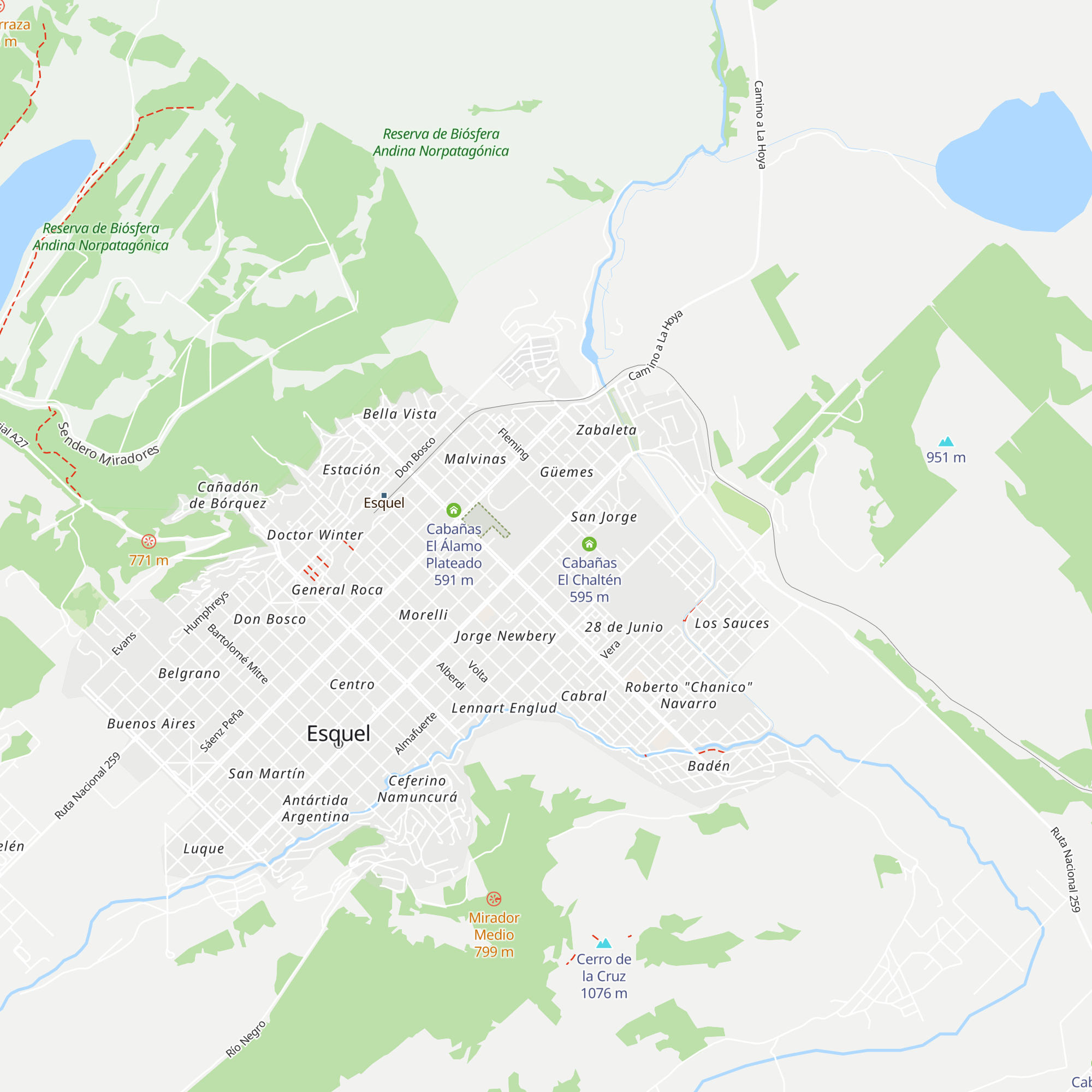 Cabañas Forestas map