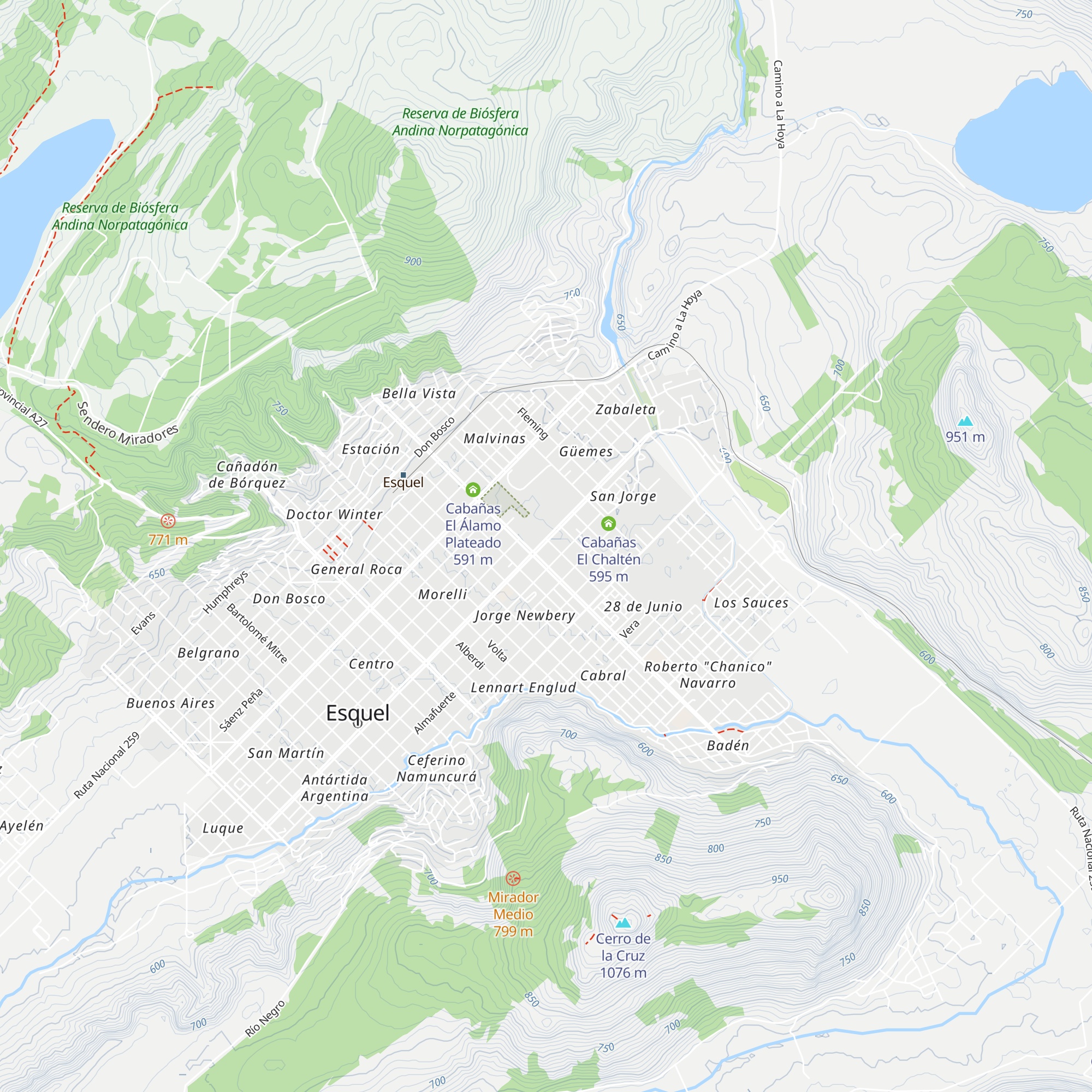 Cabañas Millalen map