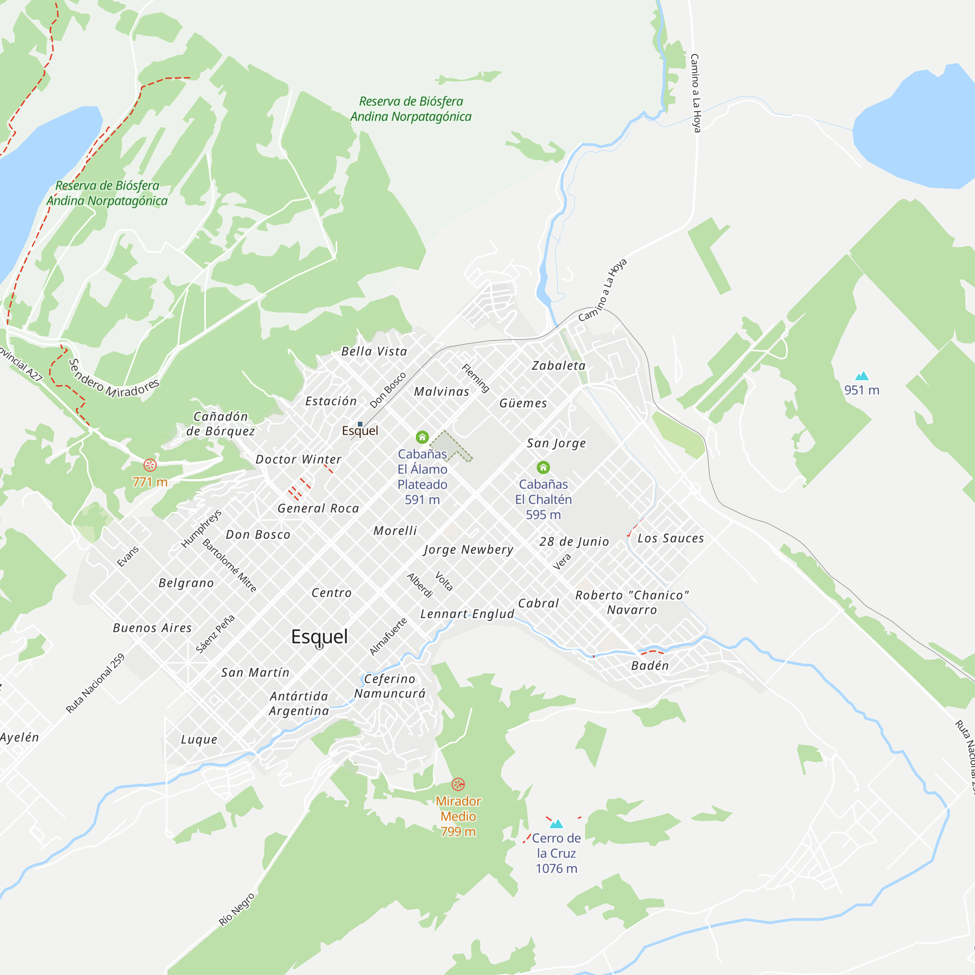 Cabañas Millalen map