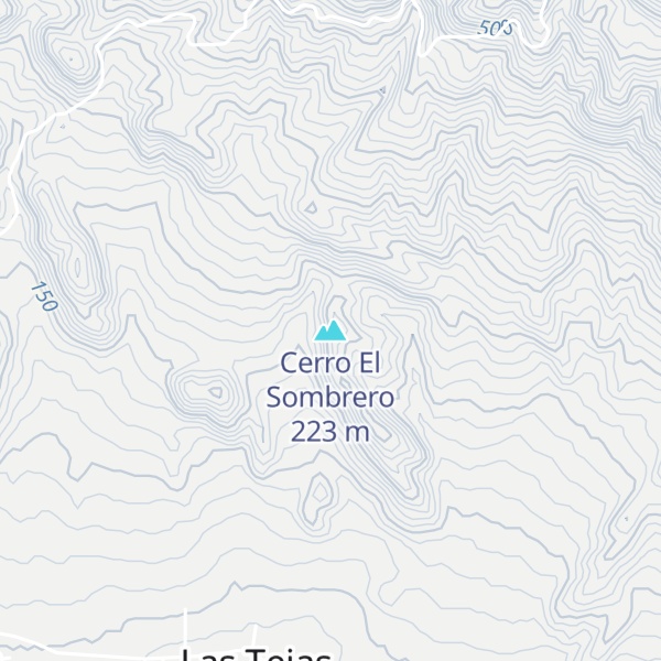 Map of Cerro El Sombrero