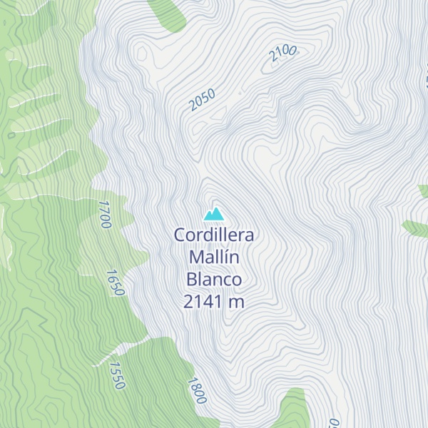 Map of Cordillera Mallín Blanco