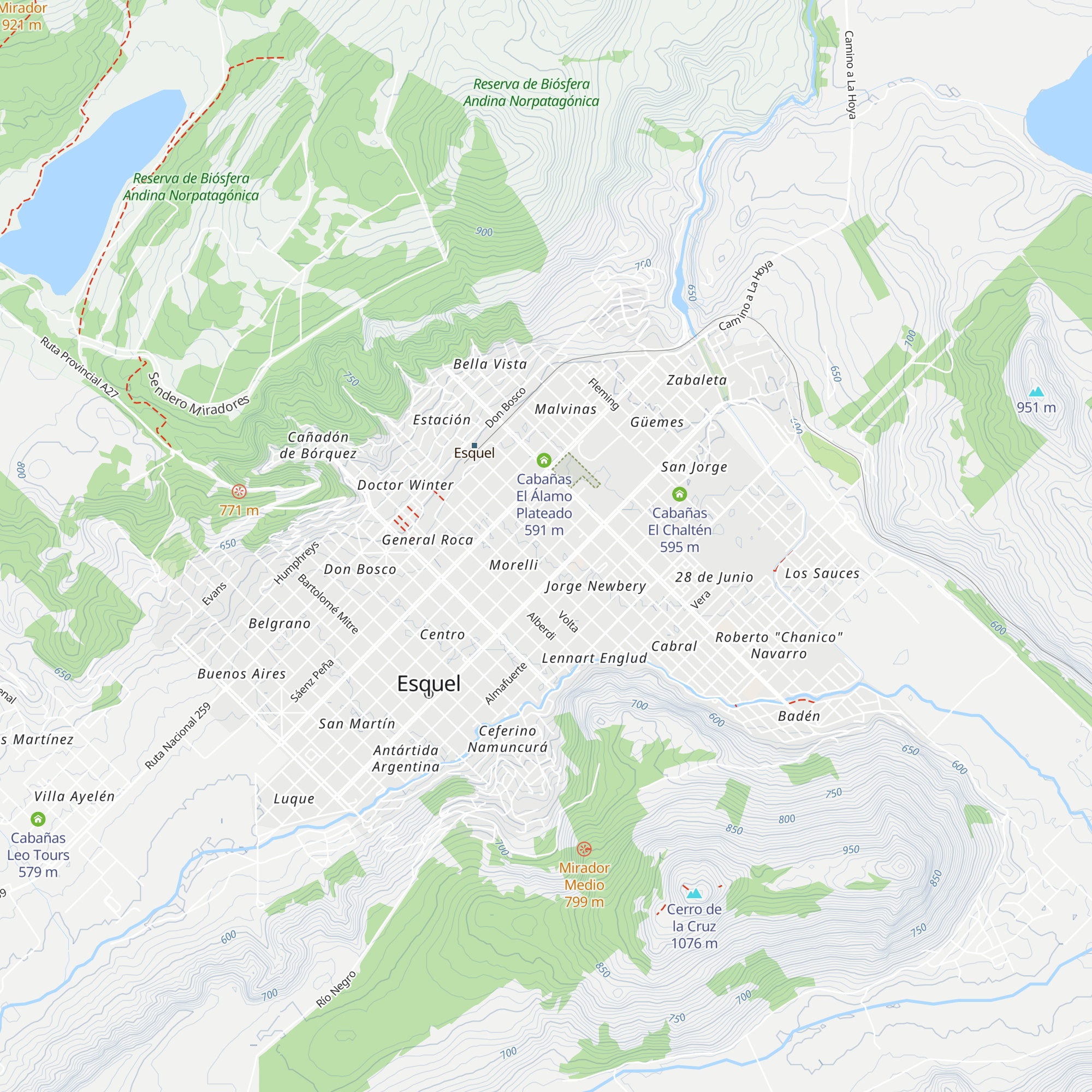 Cabañas Epehuen Cupal map