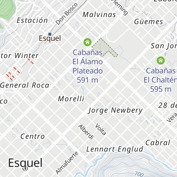 Map of Cabañas Epehuen Cupal