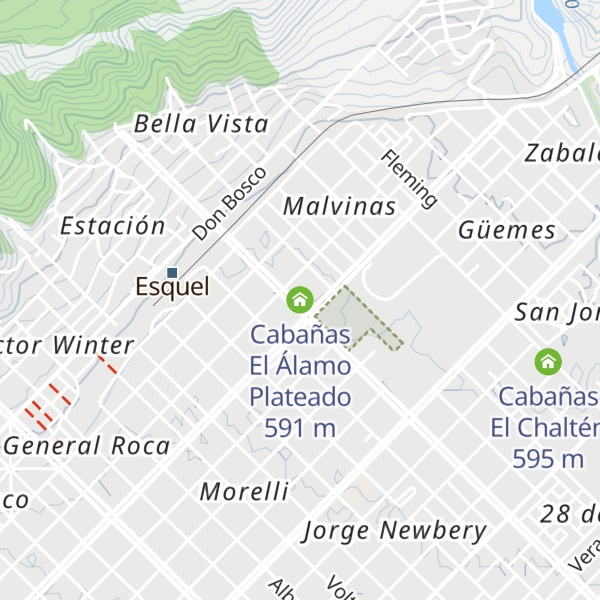 Map of Cabañas El Álamo Plateado