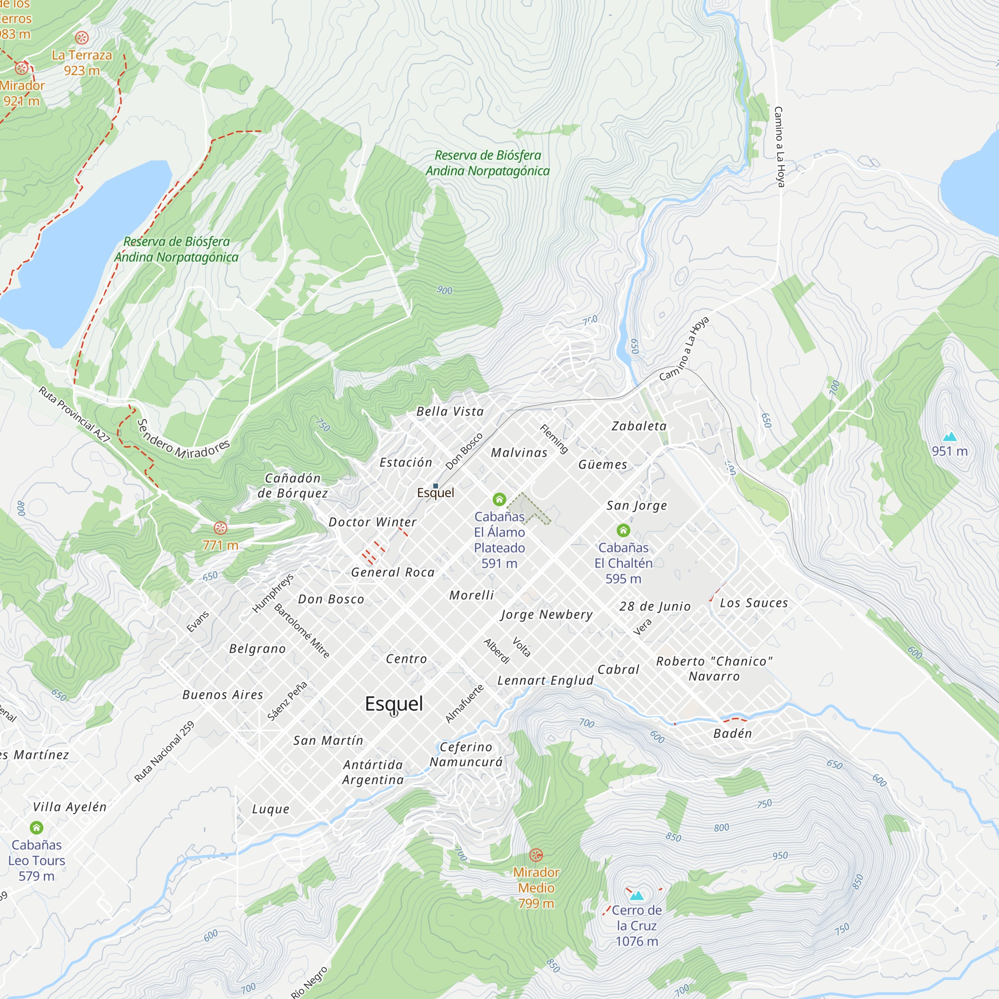 Cabañas El Álamo Plateado map