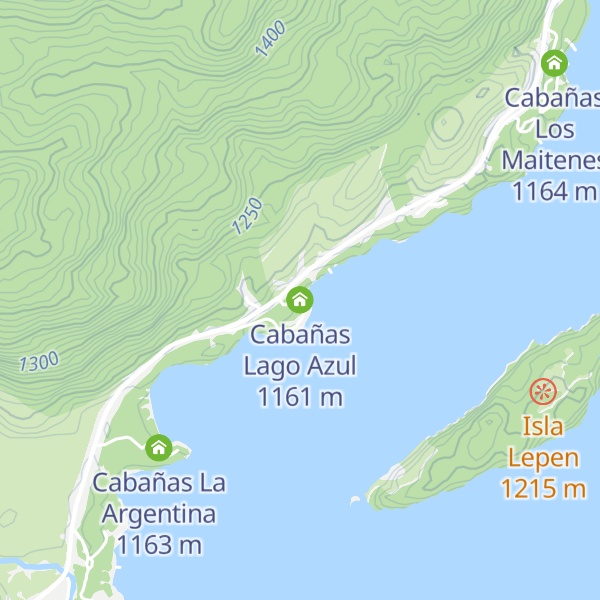 Map of Cabañas Lago Azul